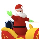 vidaXL Decorațiune gonflabilă cu Moș Crăciun și reni, LED-uri, 130 cm vidaXL Decorațiune gonflabilă cu Moș Crăciun și reni, LED-uri, 130 cm