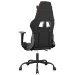vidaXL Scaun de gaming masaj/suport picioare negru/roșu vin piele eco