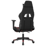 vidaXL Scaun de gaming cu masaj/suport picioare, negru/roșu, piele eco vidaXL Scaun de gaming cu masaj/suport picioare, negru/roșu, piele eco