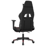 vidaXL Scaun de gaming masaj/suport picioare negru/roșu vin piele eco