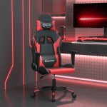 vidaXL Scaun de gaming de masaj, negru și roșu, piele ecologică vidaXL Scaun de gaming de masaj, negru și roșu, piele ecologică
