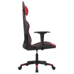 vidaXL Scaun de gaming de masaj, negru și roșu, piele ecologică vidaXL Scaun de gaming de masaj, negru și roșu, piele ecologică