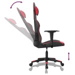 vidaXL Scaun de gaming de masaj, negru și roșu, piele ecologică vidaXL Scaun de gaming de masaj, negru și roșu, piele ecologică