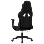 vidaXL Scaun de gaming cu masaj/suport picioare, negru, piele eco