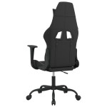 vidaXL Scaun de gaming cu masaj, negru și crem, material textil