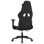 vidaXL Scaun de gaming cu masaj, negru și crem, material textil
