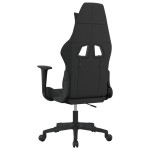 vidaXL Scaun de gaming cu masaj, negru și taupe, material textil