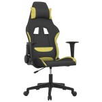 vidaXL Scaun de gaming cu masaj, negru și verde deschis, textil vidaXL Scaun de gaming cu masaj, negru și verde deschis, textil