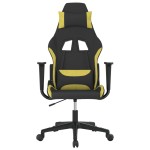 vidaXL Scaun de gaming cu masaj, negru și verde deschis, textil vidaXL Scaun de gaming cu masaj, negru și verde deschis, textil