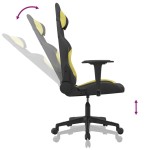 vidaXL Scaun de gaming cu masaj, negru și verde deschis, textil vidaXL Scaun de gaming cu masaj, negru și verde deschis, textil