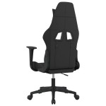 vidaXL Scaun de gaming cu masaj, negru și albastru, material textil