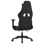 vidaXL Scaun de gaming cu masaj/suport picioare, negru/galben, textil vidaXL Scaun de gaming cu masaj/suport picioare, negru/galben, textil
