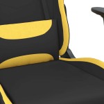 vidaXL Scaun de gaming cu masaj/suport picioare, negru/galben, textil vidaXL Scaun de gaming cu masaj/suport picioare, negru/galben, textil