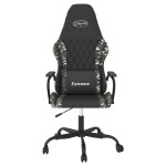 vidaXL Scaun de gaming de masaj, negru și camuflaj, piele ecologică vidaXL Scaun de gaming de masaj, negru și camuflaj, piele ecologică
