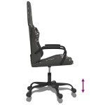 vidaXL Scaun de gaming de masaj, negru și camuflaj, piele ecologică vidaXL Scaun de gaming de masaj, negru și camuflaj, piele ecologică