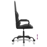 vidaXL Scaun de gaming de masaj, negru și gri, piele ecologică vidaXL Scaun de gaming de masaj, negru și gri, piele ecologică