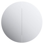 vidaXL Dulap de baie cu oglindă rotundă și LED, alb, 40x40x17,5 cm vidaXL Dulap de baie cu oglindă rotundă și LED, alb, 40x40x17,5 cm
