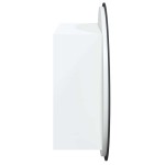 vidaXL Dulap de baie cu oglindă rotundă și LED, alb, 40x40x17,5 cm vidaXL Dulap de baie cu oglindă rotundă și LED, alb, 40x40x17,5 cm