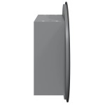 vidaXL Dulap de baie cu oglindă rotundă și LED, gri, 40x40x17,5 cm vidaXL Dulap de baie cu oglindă rotundă și LED, gri, 40x40x17,5 cm