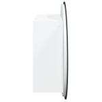 vidaXL Dulap de baie cu oglindă rotundă și LED, alb, 47x47x17,5 cm vidaXL Dulap de baie cu oglindă rotundă și LED, alb, 47x47x17,5 cm