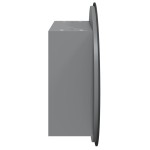 vidaXL Dulap de baie cu oglindă rotundă și LED, gri, 47x47x17,5 cm vidaXL Dulap de baie cu oglindă rotundă și LED, gri, 47x47x17,5 cm