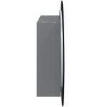 vidaXL Dulap de baie cu oglindă rotundă și LED, gri, 54x54x17,5 cm vidaXL Dulap de baie cu oglindă rotundă și LED, gri, 54x54x17,5 cm