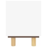vidaXL Comodă TV, alb, 105x30x40 cm lemn masiv pin și ratan natural