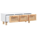 vidaXL Măsuță de cafea alb 80x40x30 cm lemn prelucrat&lemn masiv pin vidaXL Măsuță de cafea alb 80x40x30 cm lemn prelucrat&lemn masiv pin