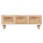 vidaXL Măsuță de cafea alb 80x40x30 cm lemn prelucrat&lemn masiv pin vidaXL Măsuță de cafea alb 80x40x30 cm lemn prelucrat&lemn masiv pin