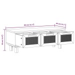 vidaXL Măsuță de cafea alb 80x40x30 cm lemn prelucrat&lemn masiv pin vidaXL Măsuță de cafea alb 80x40x30 cm lemn prelucrat&lemn masiv pin