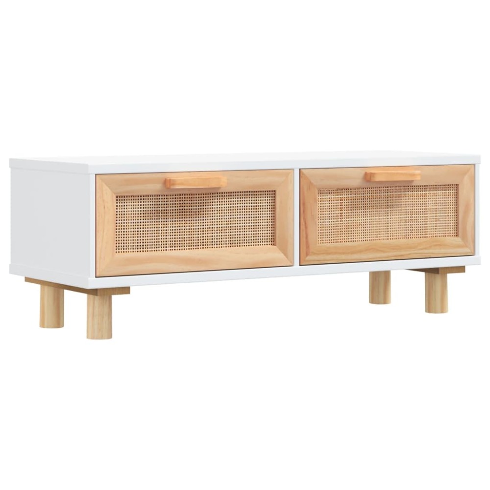 vidaXL Măsuță de cafea alb 80x40x30cm lemn prelucrat&lemn masiv pin