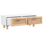 vidaXL Măsuță de cafea alb 80x40x30cm lemn prelucrat&lemn masiv pin vidaXL Măsuță de cafea alb 80x40x30cm lemn prelucrat&lemn masiv pin