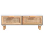 vidaXL Măsuță de cafea alb 80x40x30cm lemn prelucrat&lemn masiv pin vidaXL Măsuță de cafea alb 80x40x30cm lemn prelucrat&lemn masiv pin