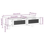 vidaXL Măsuță de cafea alb 80x40x30cm lemn prelucrat&lemn masiv pin vidaXL Măsuță de cafea alb 80x40x30cm lemn prelucrat&lemn masiv pin