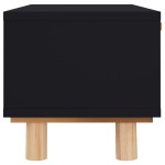 vidaXL Măsuță de cafea negru 80x40x30cm lemn prelucrat&lemn masiv pin