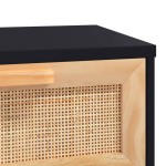 vidaXL Măsuță de cafea negru 80x40x30cm lemn prelucrat&lemn masiv pin