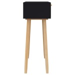 vidaXL Masă consolă negru 80x30x75 cm lemn masiv pin și ratan natural vidaXL Masă consolă negru 80x30x75 cm lemn masiv pin și ratan natural