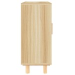 vidaXL Servantă, maro, 60x30x70 cm, lemn masiv pin și ratan natural