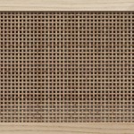 vidaXL Servantă, alb, 60x30x70 cm, lemn masiv pin și ratan natural