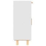 vidaXL Servantă, alb, 60x30x75 cm, lemn masiv pin și ratan natural