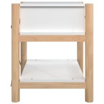 vidaXL Noptiere, 2 buc., alb, 42x38x45 cm, lemn prelucrat