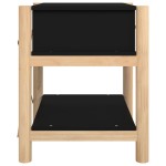vidaXL Noptiere, 2 buc., negru, 42x38x45 cm, lemn compozit vidaXL Noptiere, 2 buc., negru, 42x38x45 cm, lemn compozit