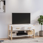 vidaXL Comodă TV, alb, 82x38x45 cm, lemn prelucrat vidaXL Comodă TV, alb, 82x38x45 cm, lemn prelucrat