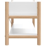 vidaXL Comodă TV, alb, 82x38x45 cm, lemn prelucrat vidaXL Comodă TV, alb, 82x38x45 cm, lemn prelucrat