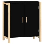 vidaXL Servantă, negru, 62x38x70 cm, lemn prelucrat vidaXL Servantă, negru, 62x38x70 cm, lemn prelucrat