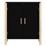 vidaXL Servantă, negru, 62x38x70 cm, lemn prelucrat vidaXL Servantă, negru, 62x38x70 cm, lemn prelucrat