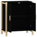 vidaXL Servantă, negru, 62x38x70 cm, lemn prelucrat vidaXL Servantă, negru, 62x38x70 cm, lemn prelucrat