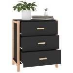 vidaXL Servantă, negru, 62x38x70 cm, lemn prelucrat