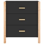 vidaXL Servantă, negru, 62x38x70 cm, lemn prelucrat