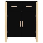 vidaXL Servantă, negru, 62x38x75 cm, lemn prelucrat